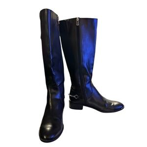 Sam & Libby Black Knee-High Equestrian Boots | Size 9.5M